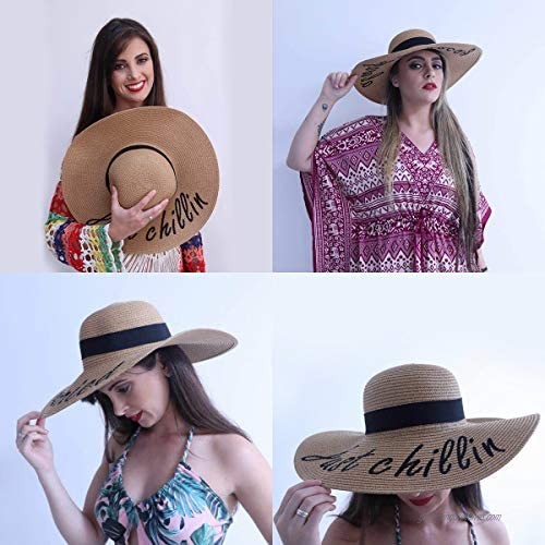 Summer Women Straw Hat Floppy Wide Brim Sun Hats Bride Honeymoon Beach Party