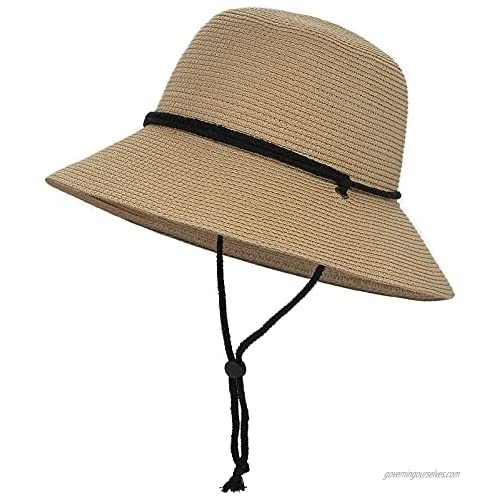 Sun Hat for Women Summer Foldable Beach Hat for Women UPF 50+ Wide Brim Straw Hat