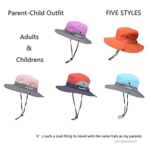Sun Hats for Women Girls Mother&Daughter Same Hats UV Protection Wide Brim Beach Foldable Fishing Hats for Women Girls