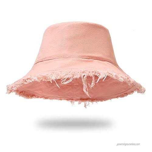 Sun Hats for Women Outdoor Fishing Wide Brim Hat Bucket Hat Summer Vacation Beach UV Hat Travel (Pink)