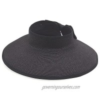 Sun Visors for Women Ribbon Binding Foldable Straw  Sun UV Protection Wide Brim Adjustable Floppy Beach Sun Hats