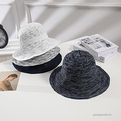 Women Sun Protection Floppy Hats Bucket Hat Wide Brim Packable Summer Beach Outdoor UPF 50+