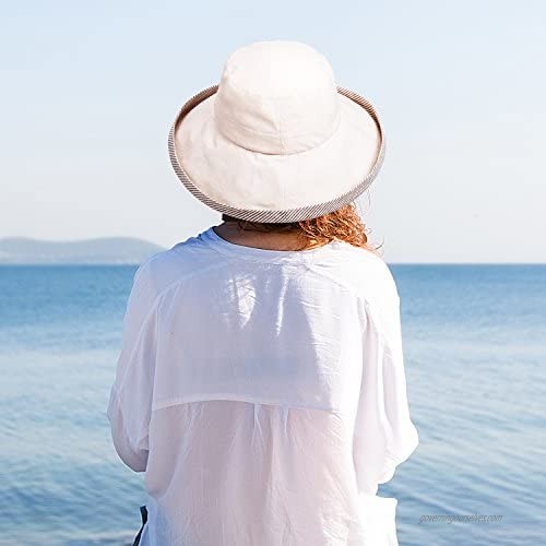 Womens Bucket Hat UV Sun Protection Lightweight Packable Summer Travel Beach Cap