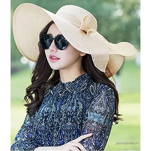 Women's Foldable Beach Straw hat Large Along The Straw hat Sun Protection Sun hat