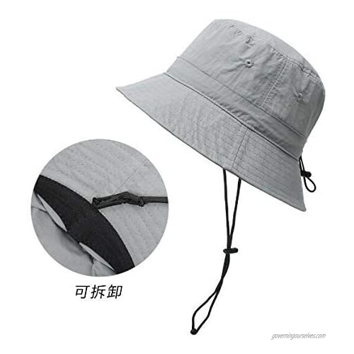 Womens Outdoor Sun-Hat Quick-Dry UPF 50+ Bucket Hats Summer Fisherman Sun-Caps Adjustable