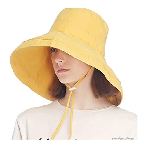 Womens Summer Beach Sun Hat Fold-Up Wide Brim Roll Up Floppy Outdoor Fishing Cap Adjustable UV Protection Hats