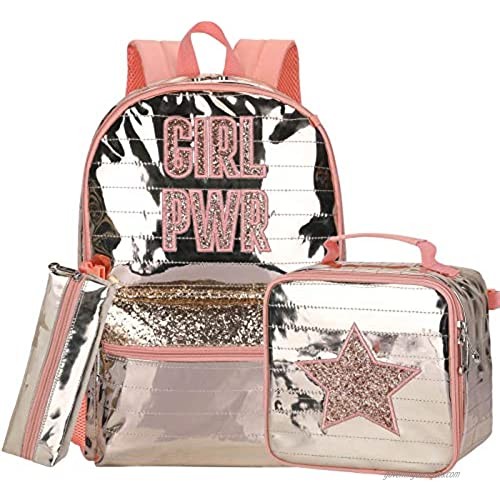 Backpack for Girls School Bag with Lunch Box Girls Backpack Set for Elementary Preschool Bookbag