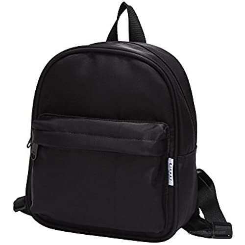 BIGHAS Lightweight Mini Kids Backpack with Chest Strap For Preschool Kindergarten Boys and Girls 3-6 Years Old 21 colors (Black)