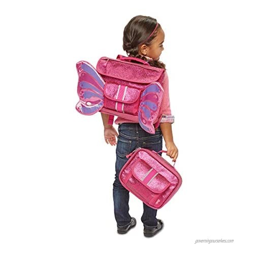 Bixbee Kids Backpack Sparkalicious Ruby Raspberry Butterflyer