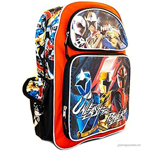 Bundle - 2 piece Power Ranger 16 Inch Backpack and Lead Pencil School Bag Travel Bag