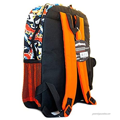 Bundle - 2 piece Power Ranger 16 Inch Backpack and Lead Pencil School Bag Travel Bag