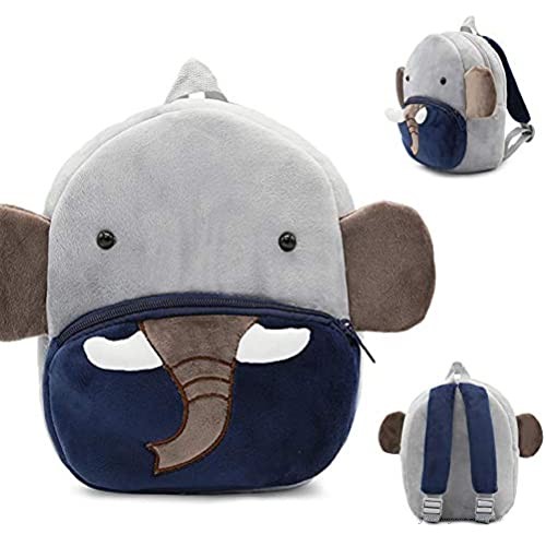 Cute Animal Cartoon Backpack School Bag for Toddler Children Boys Girls 2-5 Years Old Perfect Gift for Kindergarten Kids Children Unisex (Elephant)…