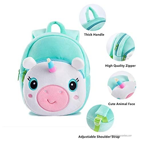 Cute Kids Toddler Backpack Plush Toy Animal Cartoon Children Bag for 2~5 Years Baby