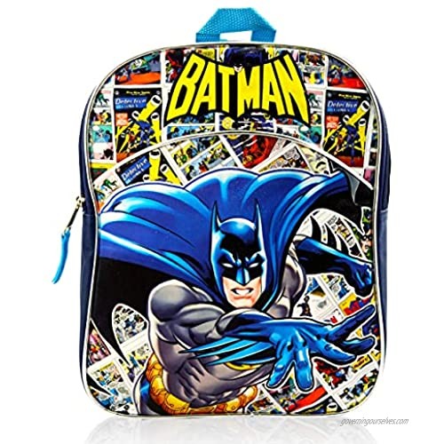DC Comics Batman Mini Backpack Bundle ~ Batman School Supplies And School Bag With 300 Batman Stickers (Superhero School Supplies)