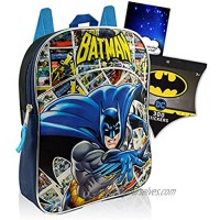 DC Comics Batman Mini Backpack Bundle ~ Batman School Supplies And School Bag With 300 Batman Stickers (Superhero School Supplies)