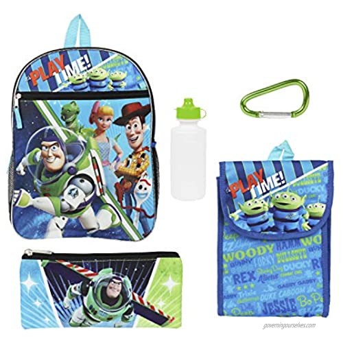 Disney Toy Story Backpack Set for Boys - 5 Piece Value Set - 16 inch School Bag for Elementary Boys