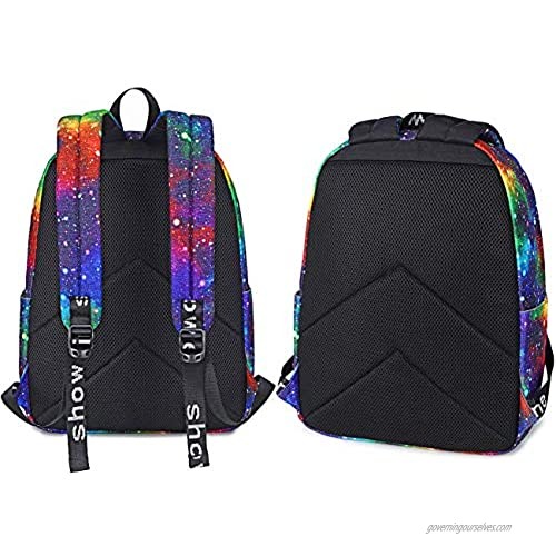 Galaxy Backpack for Girls Kids Teens by Mygreen 15 inch Durable Book Bags for Elementary Middle School Students