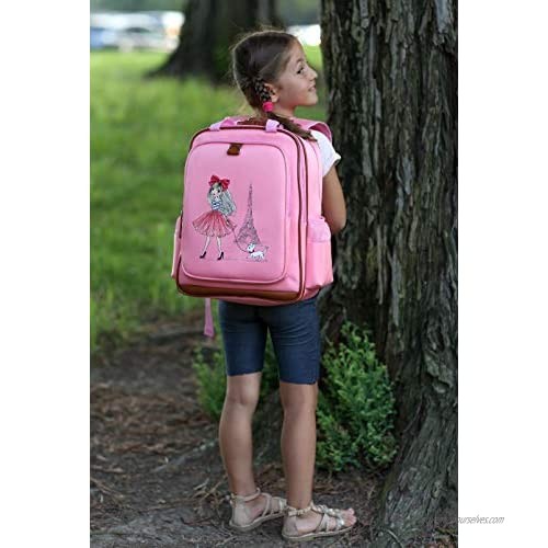 Girls Backpack 15’’| Pink Kids School Book Bag for Kindergarden or Elementary.