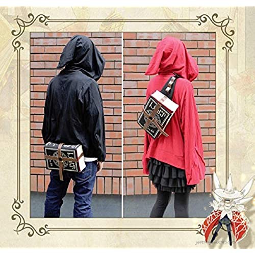 GK-O Anime Cosplay Magic Book Canvas PU Shoulder Bag Cross Body Bags Unisex Backpack