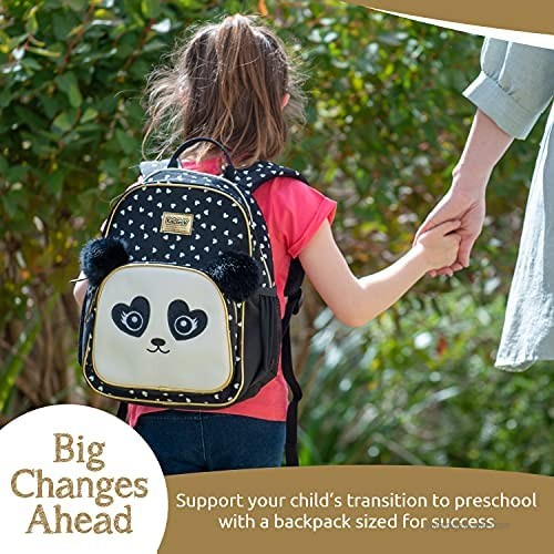 KAL-GAV Panda Toddler Backpack Ages 2-5 – Fun 13 In. Preschool Backpack for Girls and Boys Has Comfortable Adjustable Straps and Mesh Bottle Pocket – Carry School Supplies Lunch Bag and More