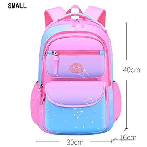 Kids Primary School Backpack for Girls Toddler Kindergarten Preschool Starry Sky Gradient School Bookbag