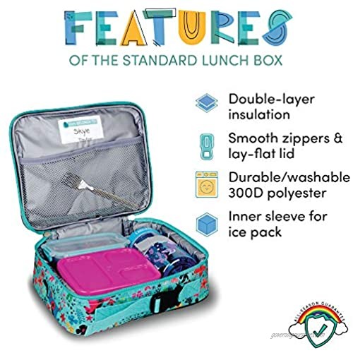 LONECONE Kids' 3-Piece Back to School Kit - Backpack Lunchbox & Pencil Case Moroccan Horses