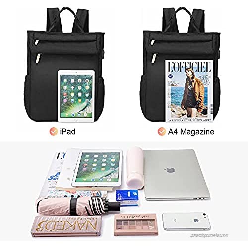 LOVEVOOK Canvas Backpack for Women 14 Lightweight Durable Commuter Travel Work Bag Casual School Bookbag