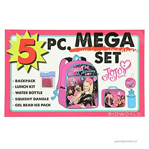 Nickelodeon Jojo Siwa Life's A Party Sweet Celebrations Graphic Backpack 5 PC Mega Set