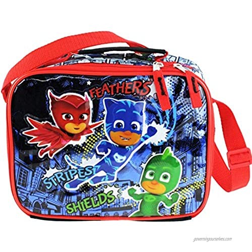 PJ Masks Deluxe Full Size 16 Inch Backpack with Insulated Lunch Tote