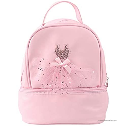 TENDYCOCO Ballerina Backpack Ballet Backpack Latin Ballerina Dance Bag for Little Girls