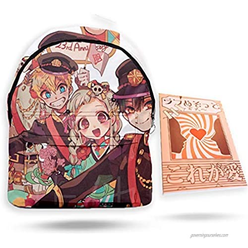 Toilet Bound Hanako Kun Backpack School Bookbag with Journal Notebook  Anime Cosplay Bag Waterproof Daypack for Kids Girls Boys (Hanako kun 1)