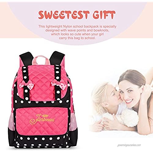 Vbiger Casual School Bag Children School Backpacks for Teen Girls Pink-black)