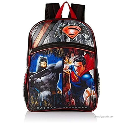 Warner Brothers Boys' Batman Vs. Superman Backpack  GREY/BLACK  16" X 12" X 5"