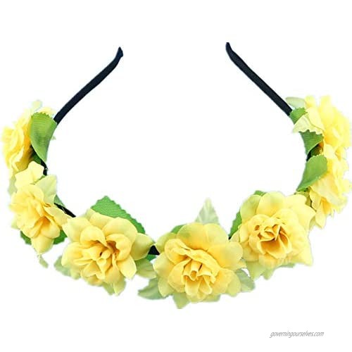 5 PCS Bohemian Flower headband Crown Floral Hair Wreath Hair Accessories for girls(BFG33-5C)