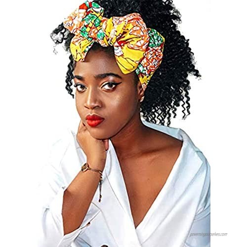 African Wax Head Wrap Print Turban Extra Long 72”x22” Head Scarf Tie for Women