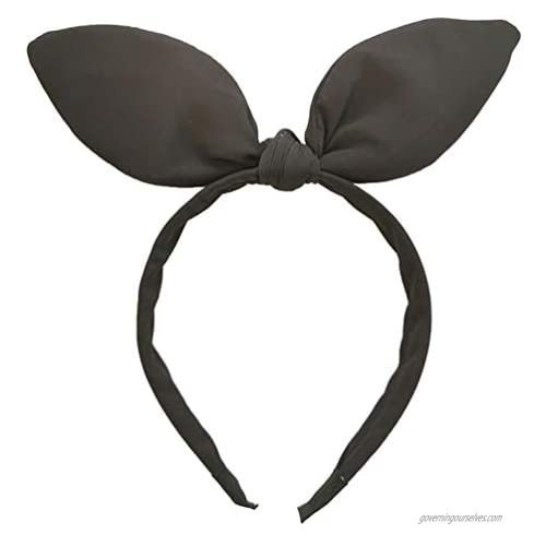 Beaupretty Bunny Ears Headband Rabbit Ear Hairband Bowknot Hairband Cosplay Headwear Hair Accessory for Party Decoration (Black)
