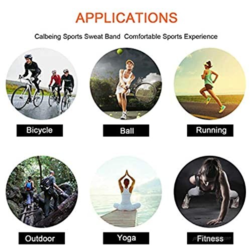 Calbeing Workout Headband for Women Men - Non Slip Sweatband - Stretchy Soft Elastic Head Band - Sports Fitness Exercise Tennis Running Gym Dance Yoga