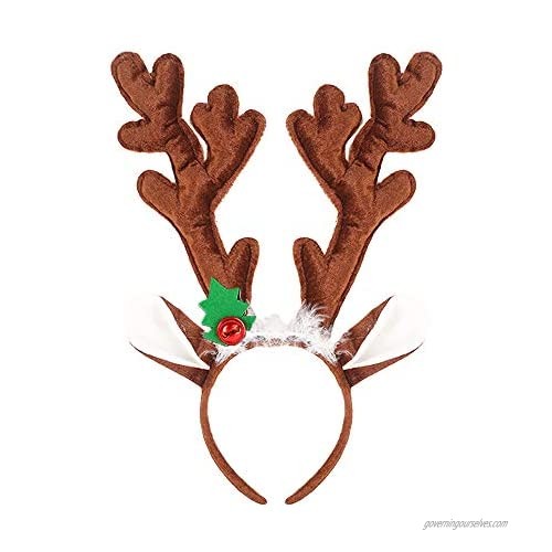 Christmas Reindeer Antlers Headband Deer Antler Hair Hoop Fawn Horn Headpiece