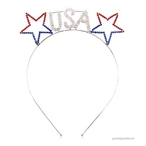 Cute Costume Cosplay Hair Accessory Headpiece - Halloween Headband Mouse Polka Dot Bow Ear/Patriotic American Flag/Stars/USA