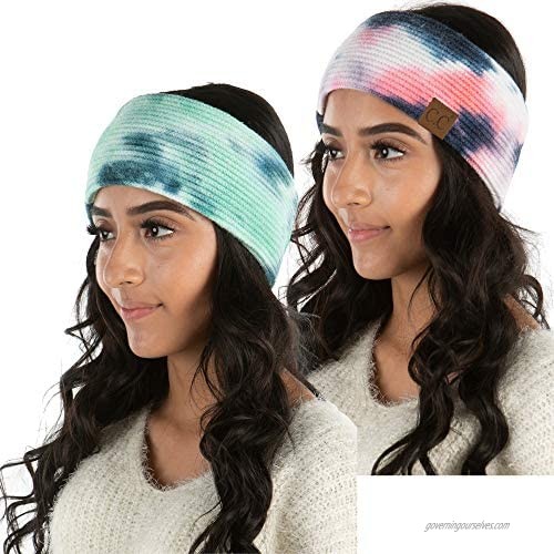 Funky Junque Women's Headwrap Tie Dye Headband Soft Knit Warm Winter Ear Warmer