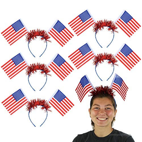 Iconikal Flag Headband Bopper  American Flag  6-Pack