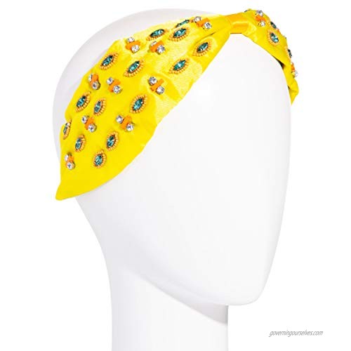 L. Erickson Ixtapa Beaded Headband - Yellow