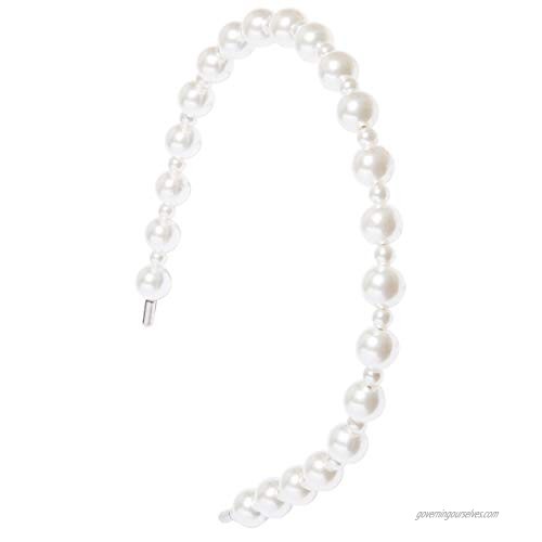 L. Erickson Studded Pearl Headband - Pearl | Silver