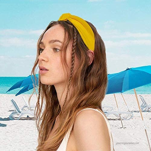 LOYALLOOK 6 Pcs Multi-Style Headbands for Women Fitness Sports Running Workout Wide Stretchy Hair Wrap for Yoga & More