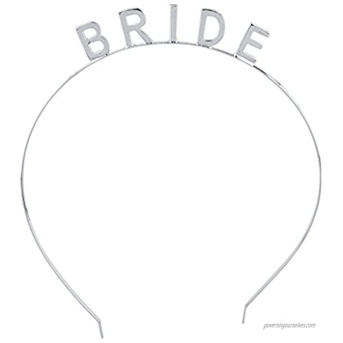 Lux Accessories Bride Bridal Shower Bachelorette Party Crown Headband