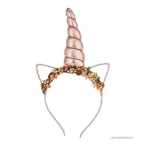 LUX ACCESSORIES Halloween Girls Unicorn Horn Wire Cat Ears Cute Party Accessory Costume Headband