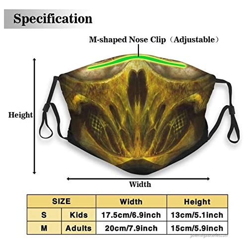 Mortal Kombat Scorpion Fashion Reusable Face Covering Children Headwear Anti Air Dust Washable Dust For Children With Filter Black