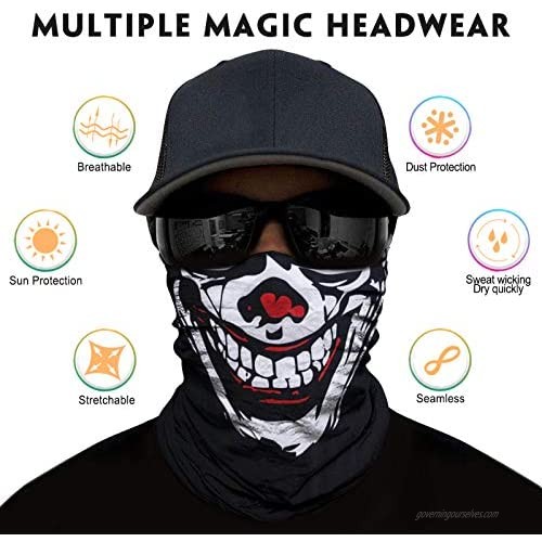 Neck Gaiter Magic Headband Sport Headwear Elastic Face Mask Bandana Scarf UV Resistence Balaclava Headwrap Helmet Liner for Men and Women - Cycling Fishing Running Hiking Hunting Camping