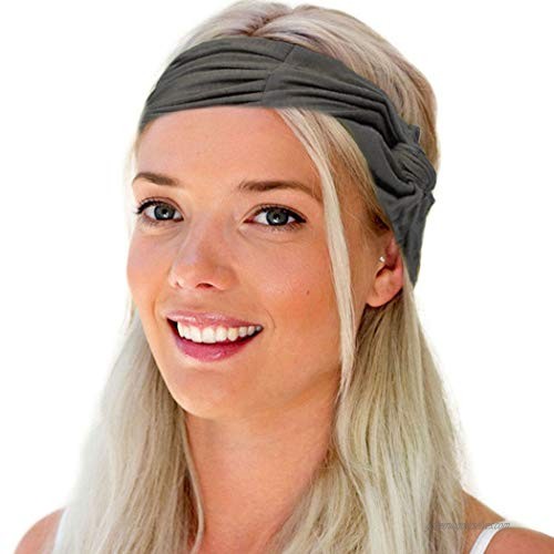 Victray Women's Headbands Yoga Headwraps Sports Hair Bands Running Head Wrap for Women and Girls (Pack of 2)