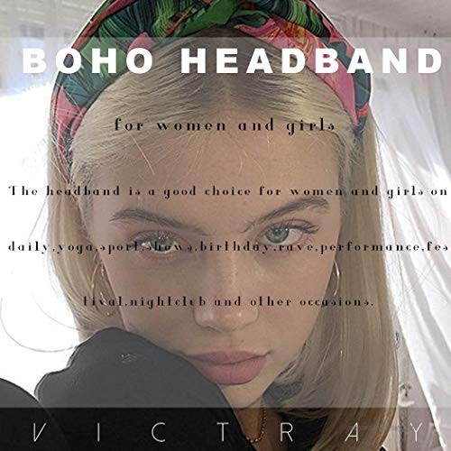 Victray Women's Headbands Yoga Headwraps Sports Hair Bands Running Head Wrap for Women and Girls (Pack of 2)